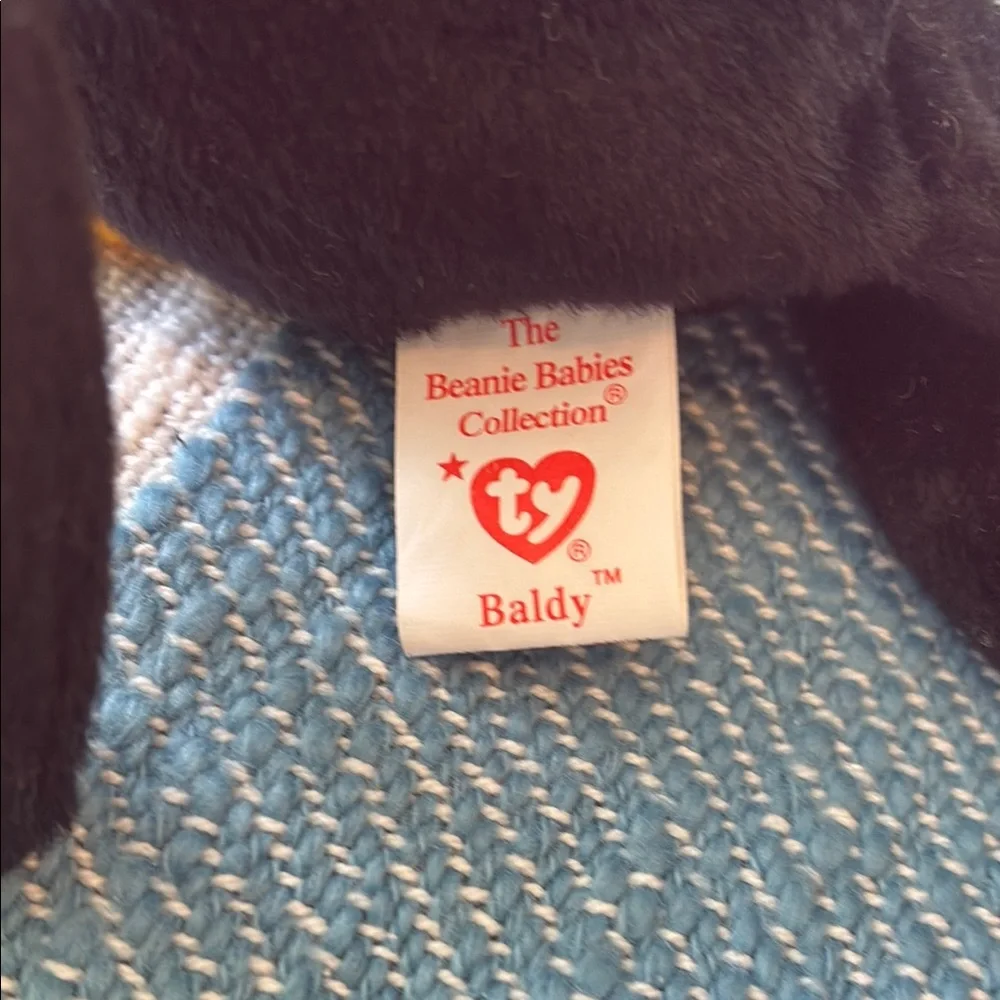 Ty Black and White Baldy Eagle Bird Beanie Baby NWT